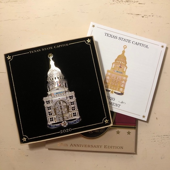 Bundle of 5! Texas state capitol 2020 ornament, 25th anniversary edition. - Picture 2 of 8